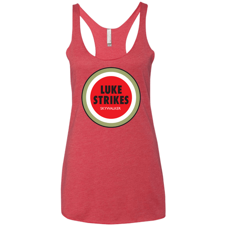 T-Shirts Vintage Red / X-Small Luke Strikes Women's Triblend Racerback Tank