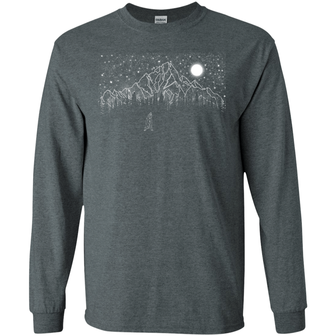 T-Shirts Dark Heather / S Lurking in The Night Men's Long Sleeve T-Shirt