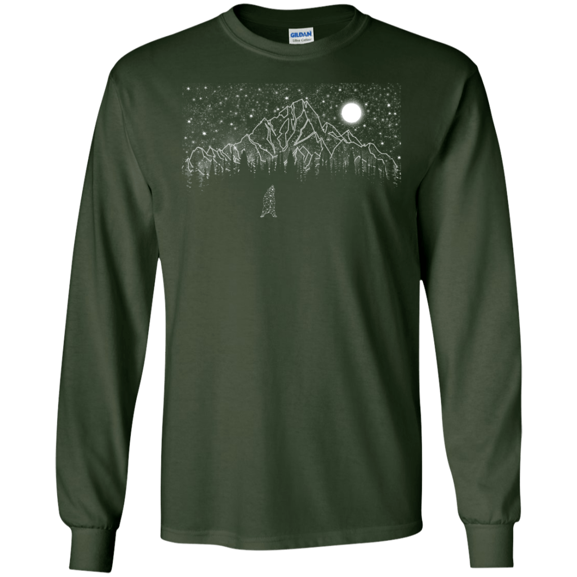 T-Shirts Forest Green / S Lurking in The Night Men's Long Sleeve T-Shirt