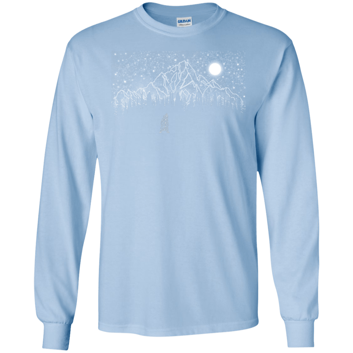 T-Shirts Light Blue / S Lurking in The Night Men's Long Sleeve T-Shirt