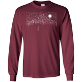 T-Shirts Maroon / S Lurking in The Night Men's Long Sleeve T-Shirt