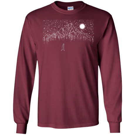 T-Shirts Maroon / S Lurking in The Night Men's Long Sleeve T-Shirt