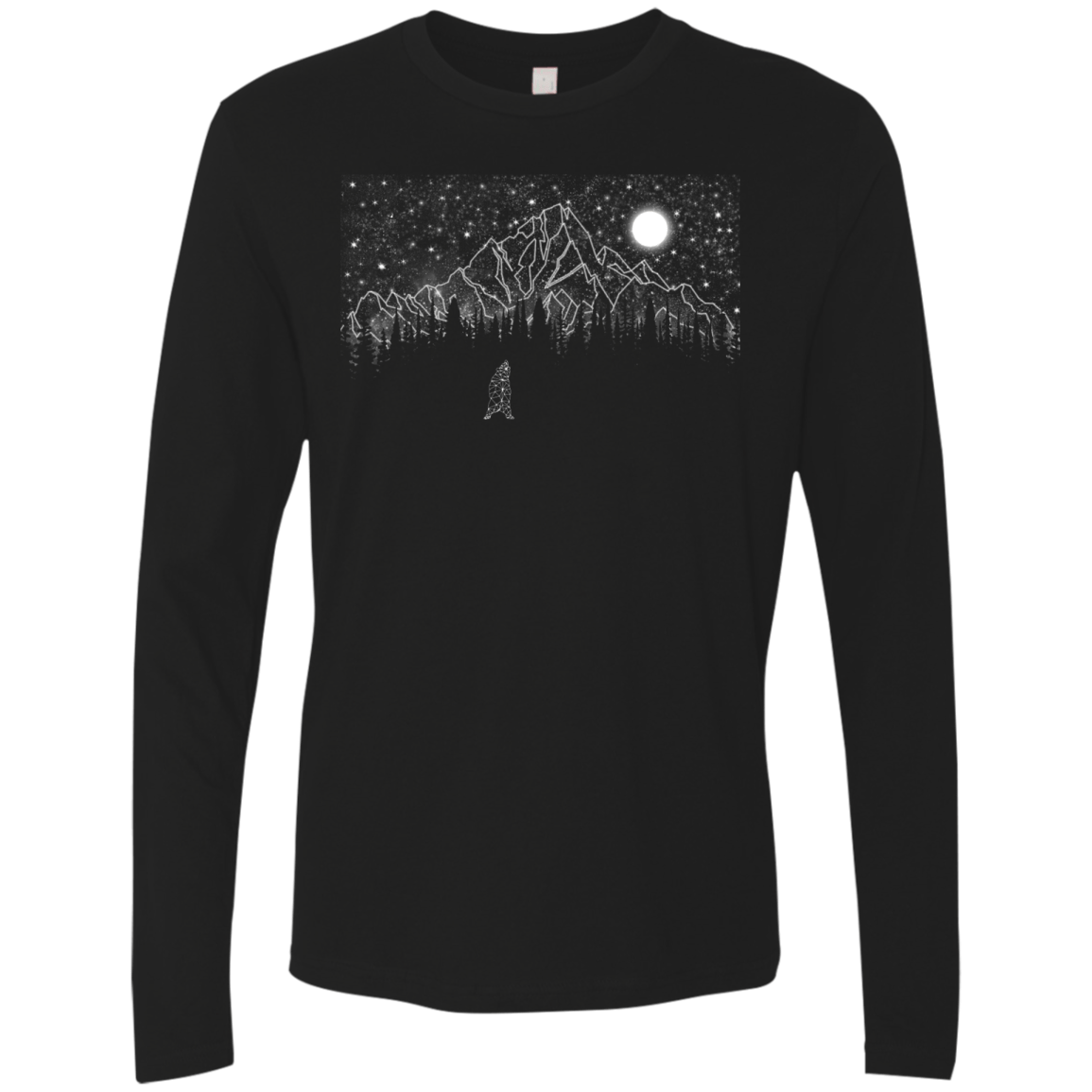 T-Shirts Black / S Lurking in The Night Men's Premium Long Sleeve