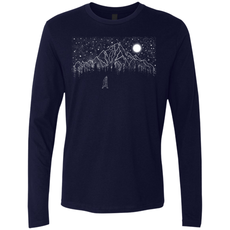 T-Shirts Midnight Navy / S Lurking in The Night Men's Premium Long Sleeve