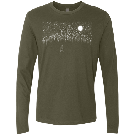 T-Shirts Military Green / S Lurking in The Night Men's Premium Long Sleeve