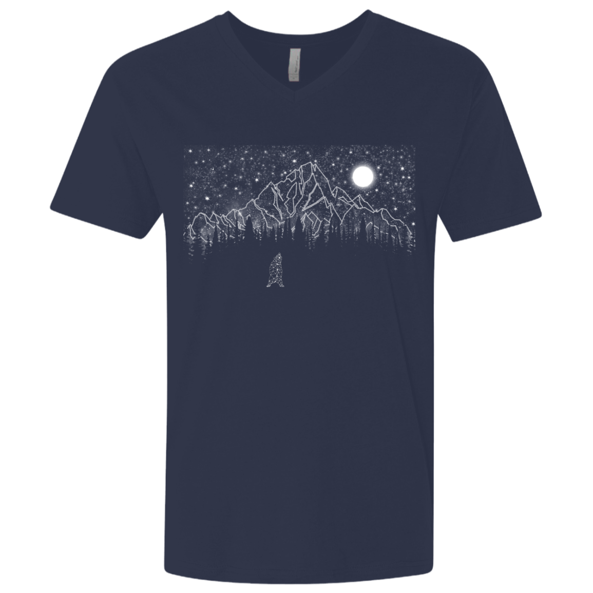 T-Shirts Midnight Navy / X-Small Lurking in The Night Men's Premium V-Neck