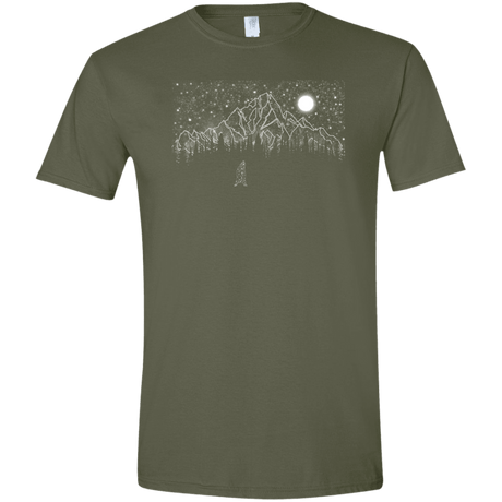 T-Shirts Military Green / S Lurking in The Night Men's Semi-Fitted Softstyle