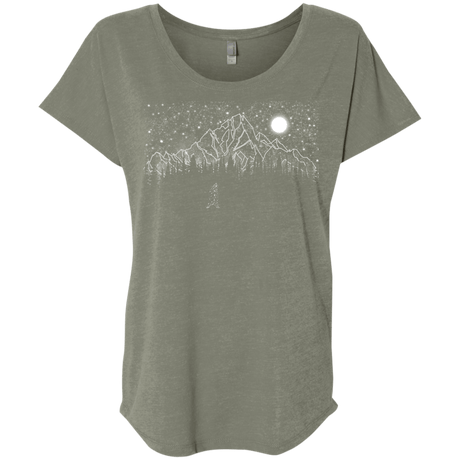 T-Shirts Venetian Grey / X-Small Lurking in The Night Triblend Dolman Sleeve