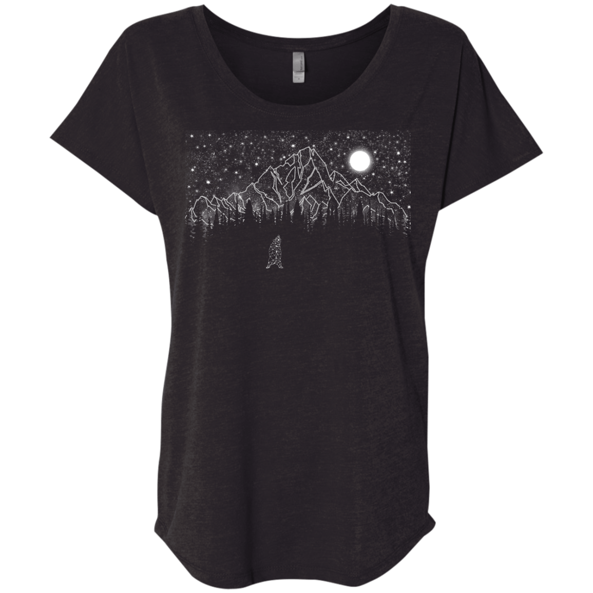 T-Shirts Vintage Black / X-Small Lurking in The Night Triblend Dolman Sleeve