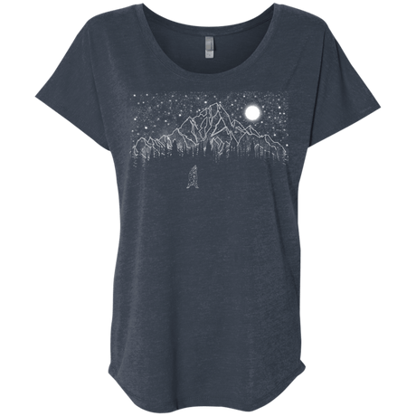 T-Shirts Vintage Navy / X-Small Lurking in The Night Triblend Dolman Sleeve