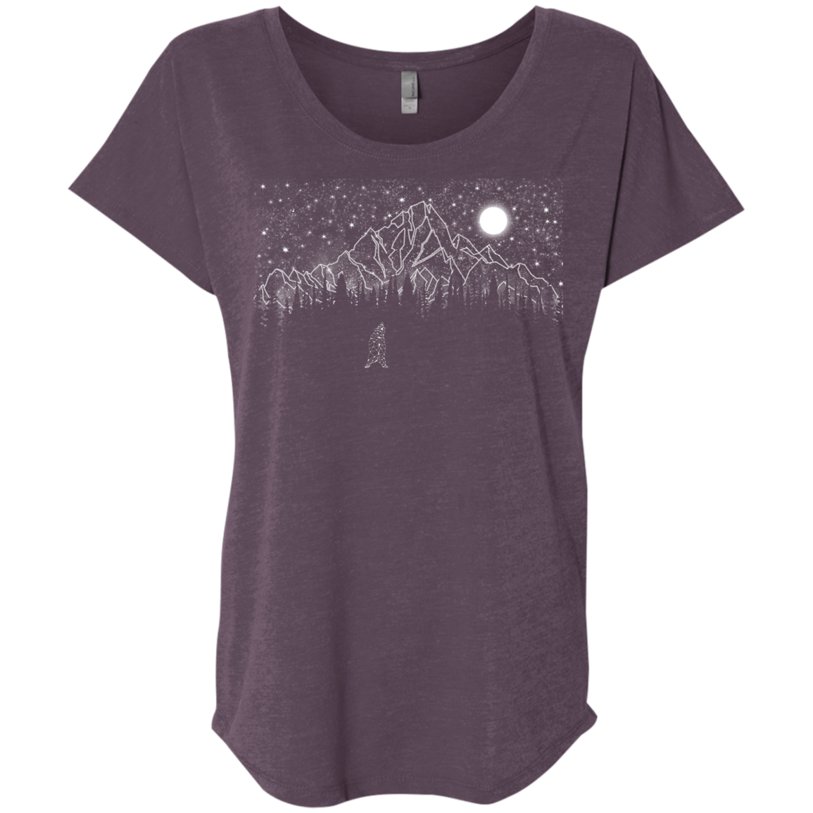T-Shirts Vintage Purple / X-Small Lurking in The Night Triblend Dolman Sleeve