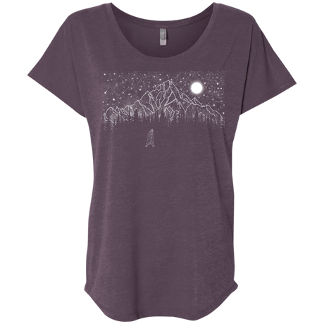 T-Shirts Vintage Purple / X-Small Lurking in The Night Triblend Dolman Sleeve