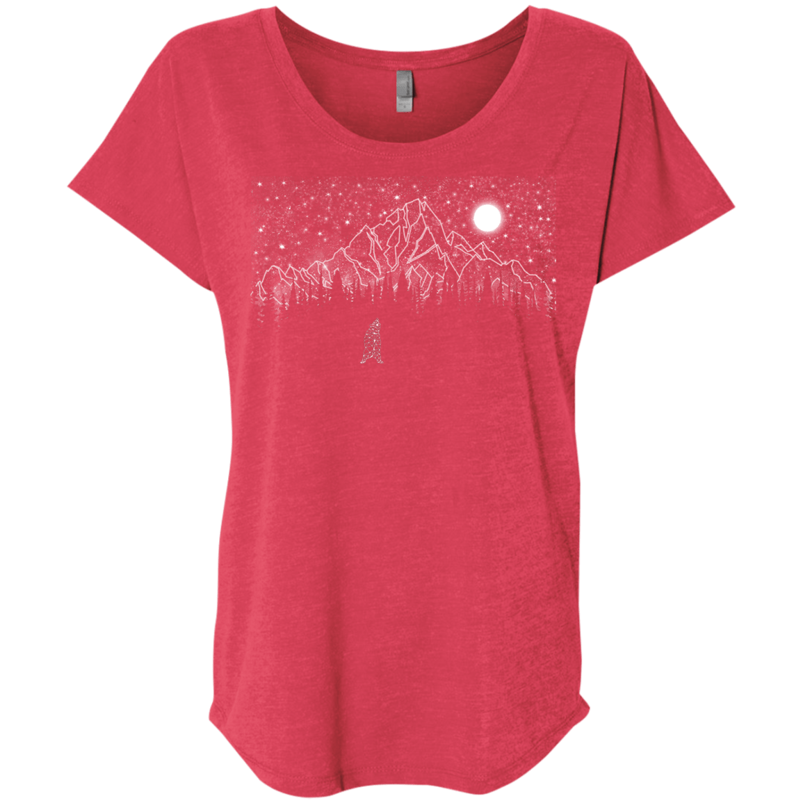 T-Shirts Vintage Red / X-Small Lurking in The Night Triblend Dolman Sleeve