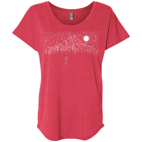 T-Shirts Vintage Red / X-Small Lurking in The Night Triblend Dolman Sleeve