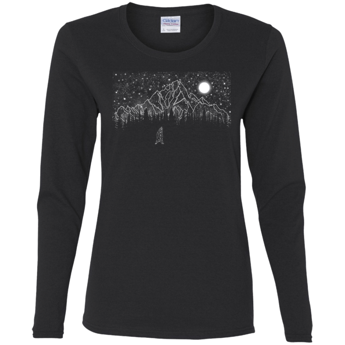 T-Shirts Black / S Lurking in The Night Women's Long Sleeve T-Shirt