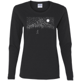 T-Shirts Black / S Lurking in The Night Women's Long Sleeve T-Shirt