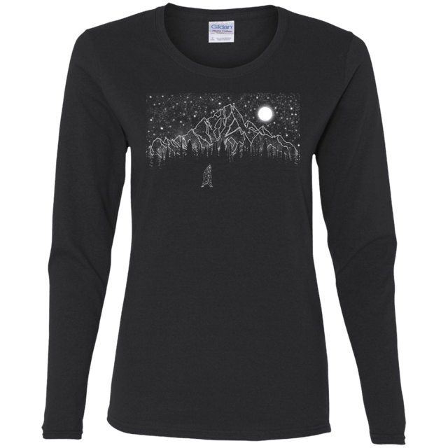 T-Shirts Black / S Lurking in The Night Women's Long Sleeve T-Shirt