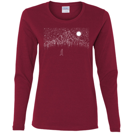 T-Shirts Cardinal / S Lurking in The Night Women's Long Sleeve T-Shirt