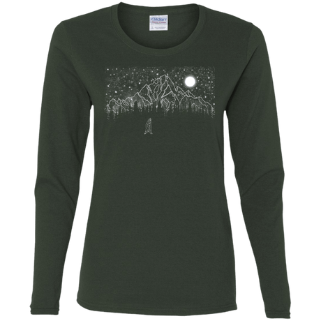 T-Shirts Forest / S Lurking in The Night Women's Long Sleeve T-Shirt