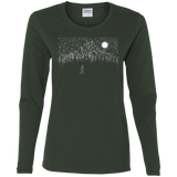 T-Shirts Forest / S Lurking in The Night Women's Long Sleeve T-Shirt