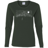 T-Shirts Forest / S Lurking in The Night Women's Long Sleeve T-Shirt