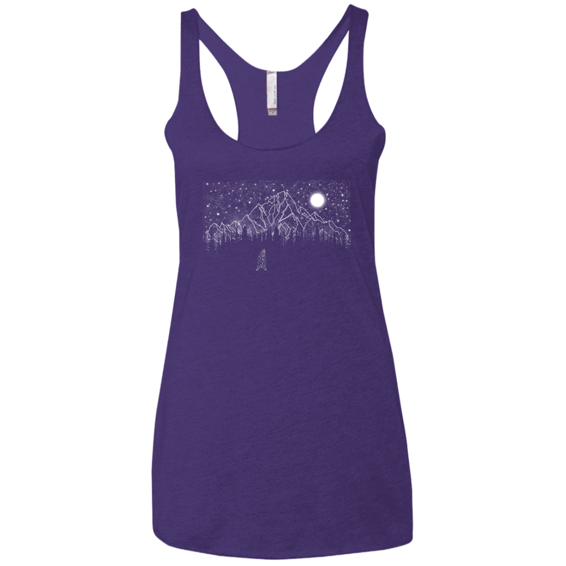 T-Shirts Purple Rush / X-Small Lurking in The Night Women's Triblend Racerback Tank
