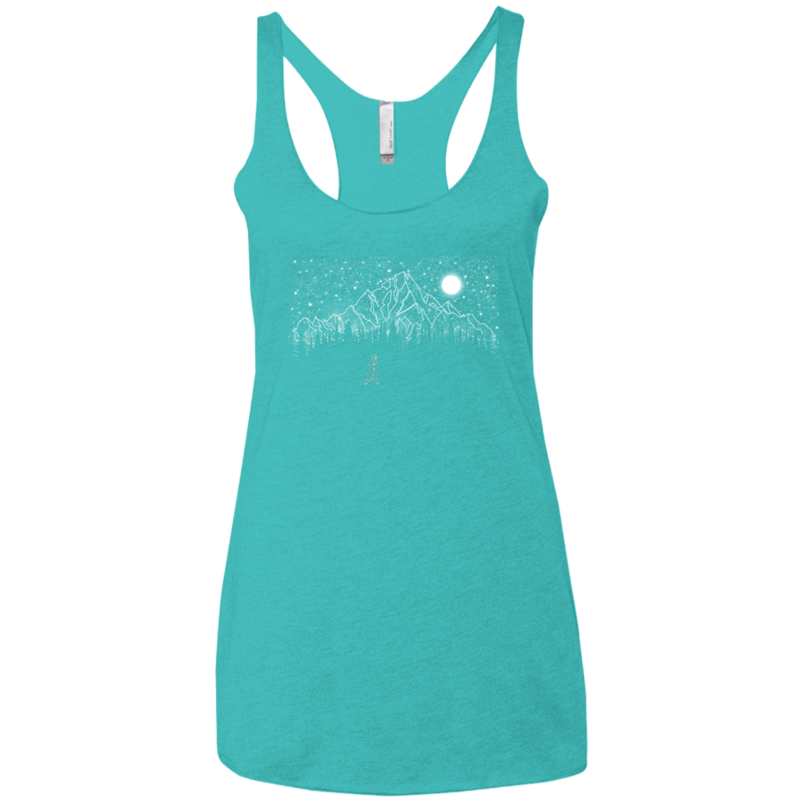T-Shirts Tahiti Blue / X-Small Lurking in The Night Women's Triblend Racerback Tank