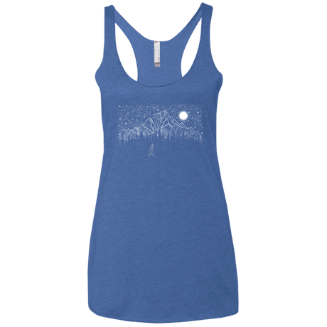 T-Shirts Vintage Royal / X-Small Lurking in The Night Women's Triblend Racerback Tank