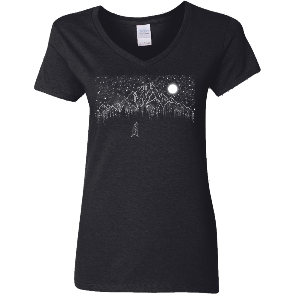 T-Shirts Black / S Lurking in The Night Women's V-Neck T-Shirt