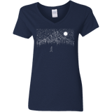 T-Shirts Navy / S Lurking in The Night Women's V-Neck T-Shirt