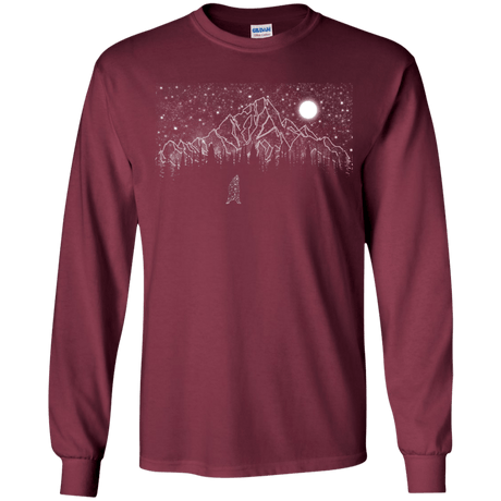 T-Shirts Maroon / YS Lurking in The Night Youth Long Sleeve T-Shirt
