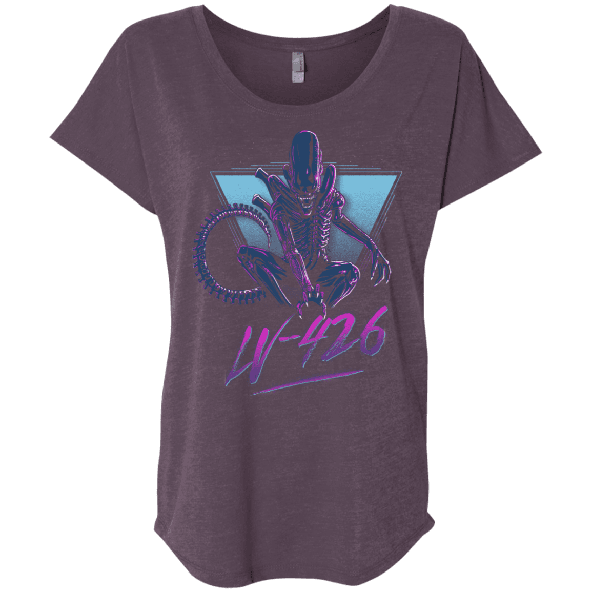 T-Shirts Vintage Purple / X-Small LV-426 Triblend Dolman Sleeve