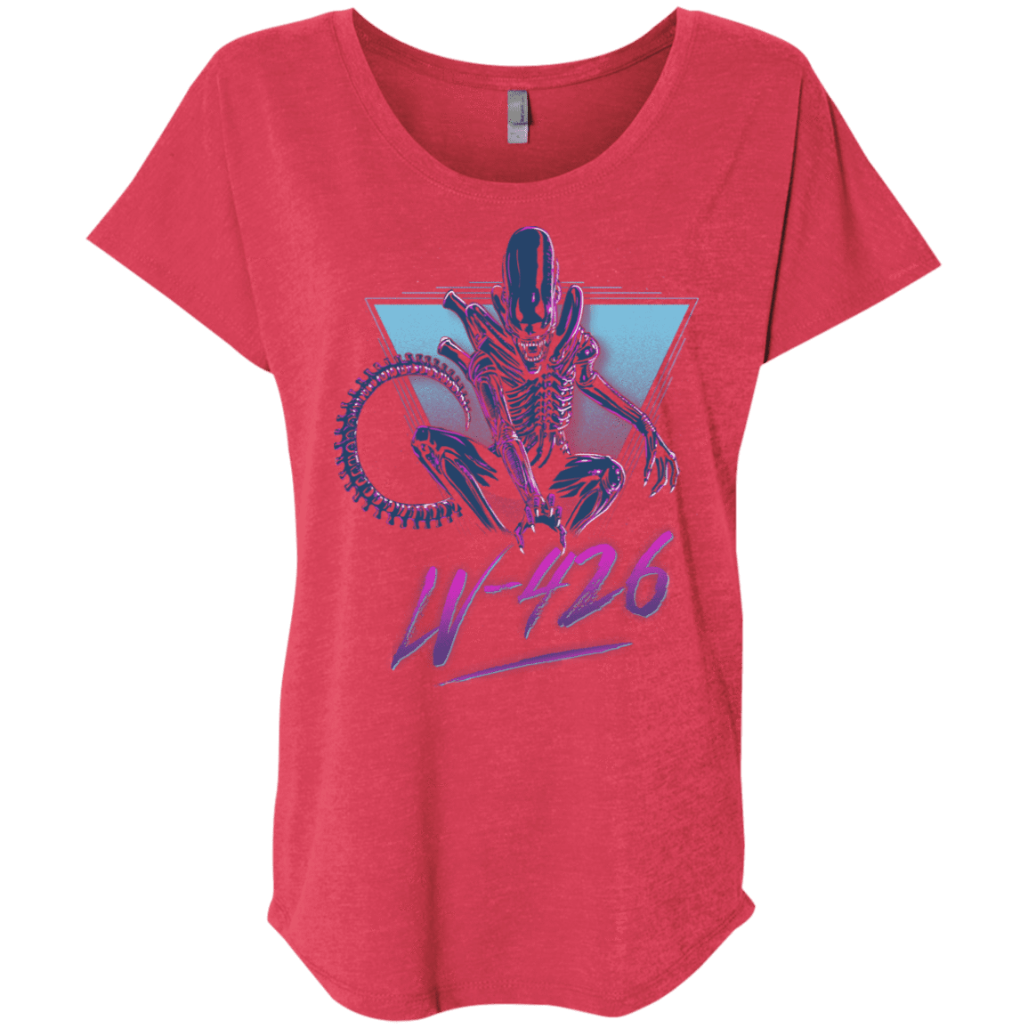 T-Shirts Vintage Red / X-Small LV-426 Triblend Dolman Sleeve