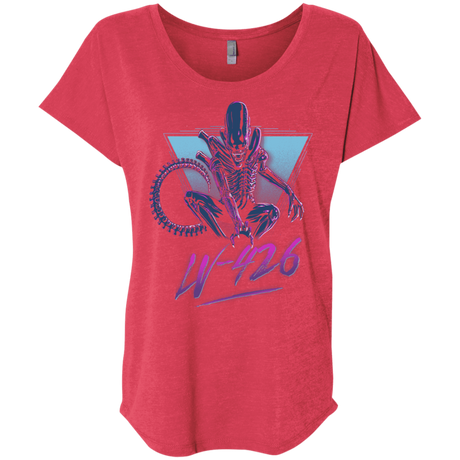 T-Shirts Vintage Red / X-Small LV-426 Triblend Dolman Sleeve