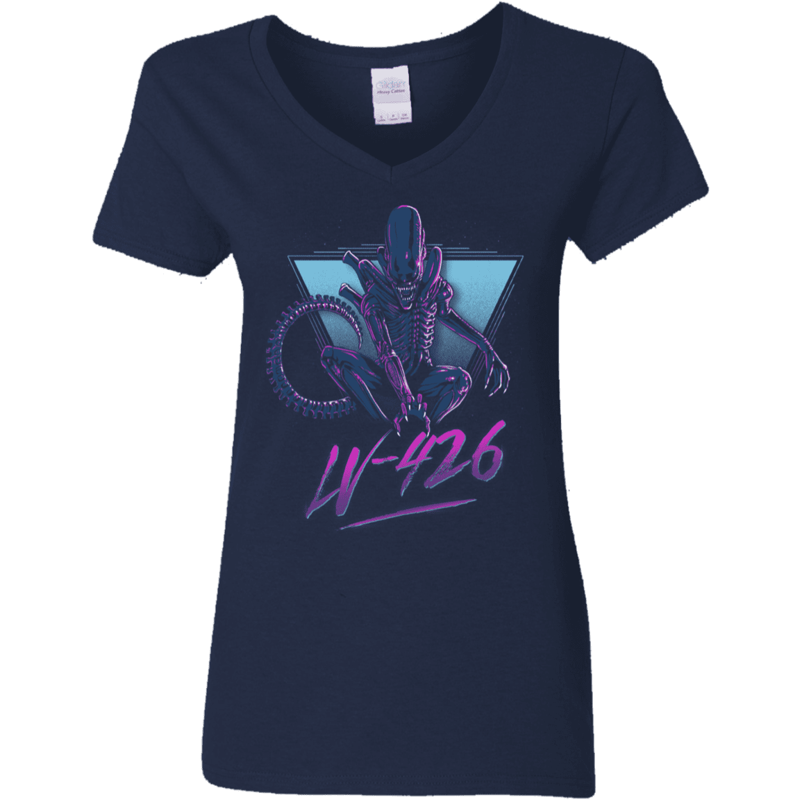 T-Shirts Navy / S LV-426 Women's V-Neck T-Shirt