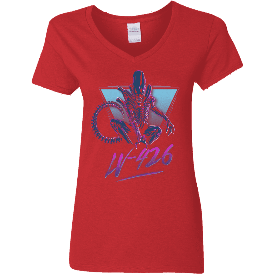 T-Shirts Red / S LV-426 Women's V-Neck T-Shirt