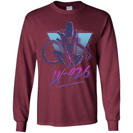 T-Shirts Maroon / YS LV-426 Youth Long Sleeve T-Shirt