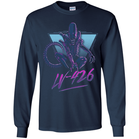 T-Shirts Navy / YS LV-426 Youth Long Sleeve T-Shirt