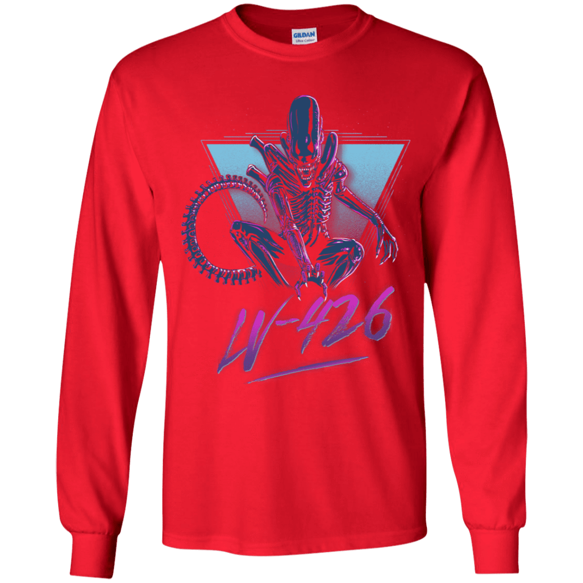T-Shirts Red / YS LV-426 Youth Long Sleeve T-Shirt