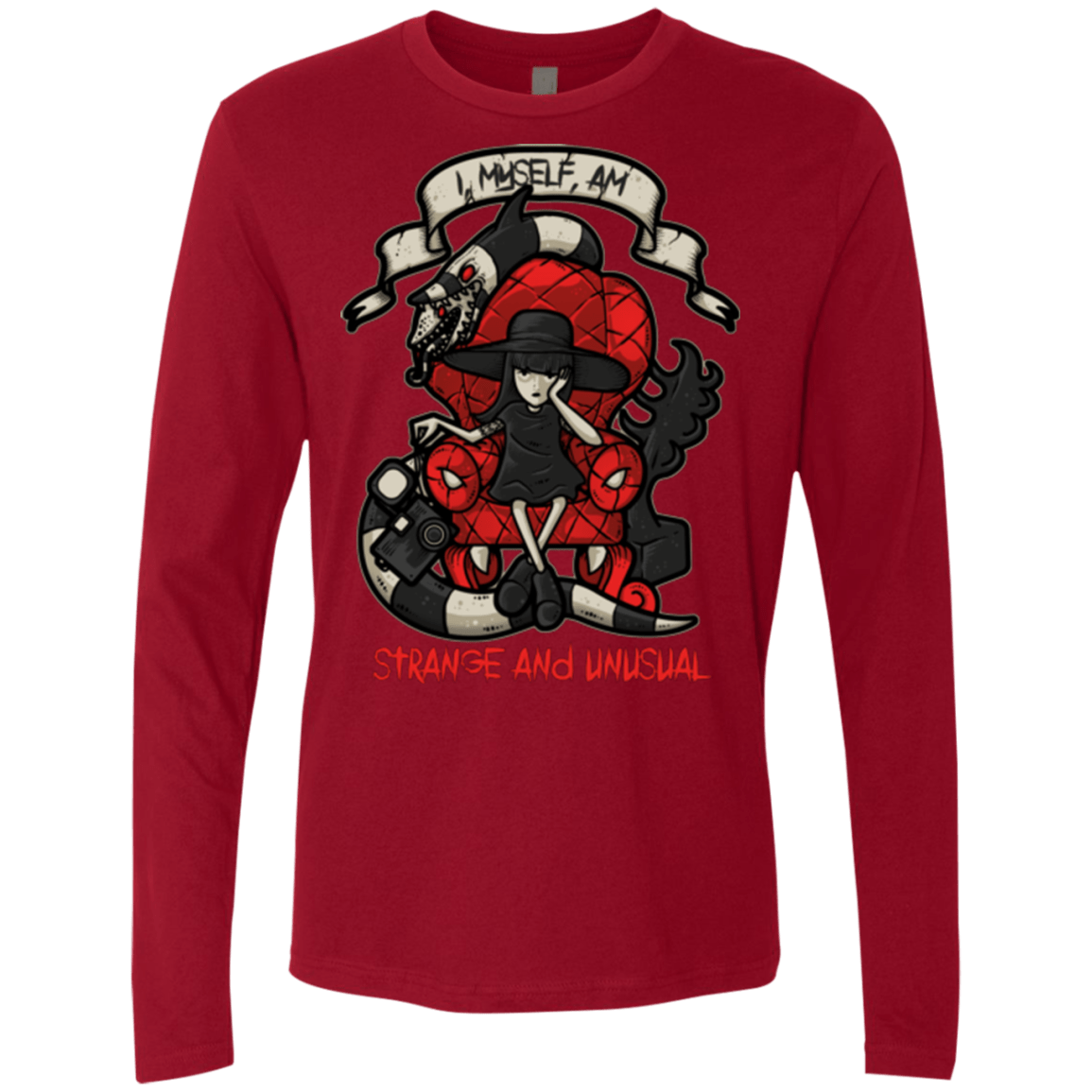 T-Shirts Cardinal / Small LYDIA THE STRANGE Men's Premium Long Sleeve