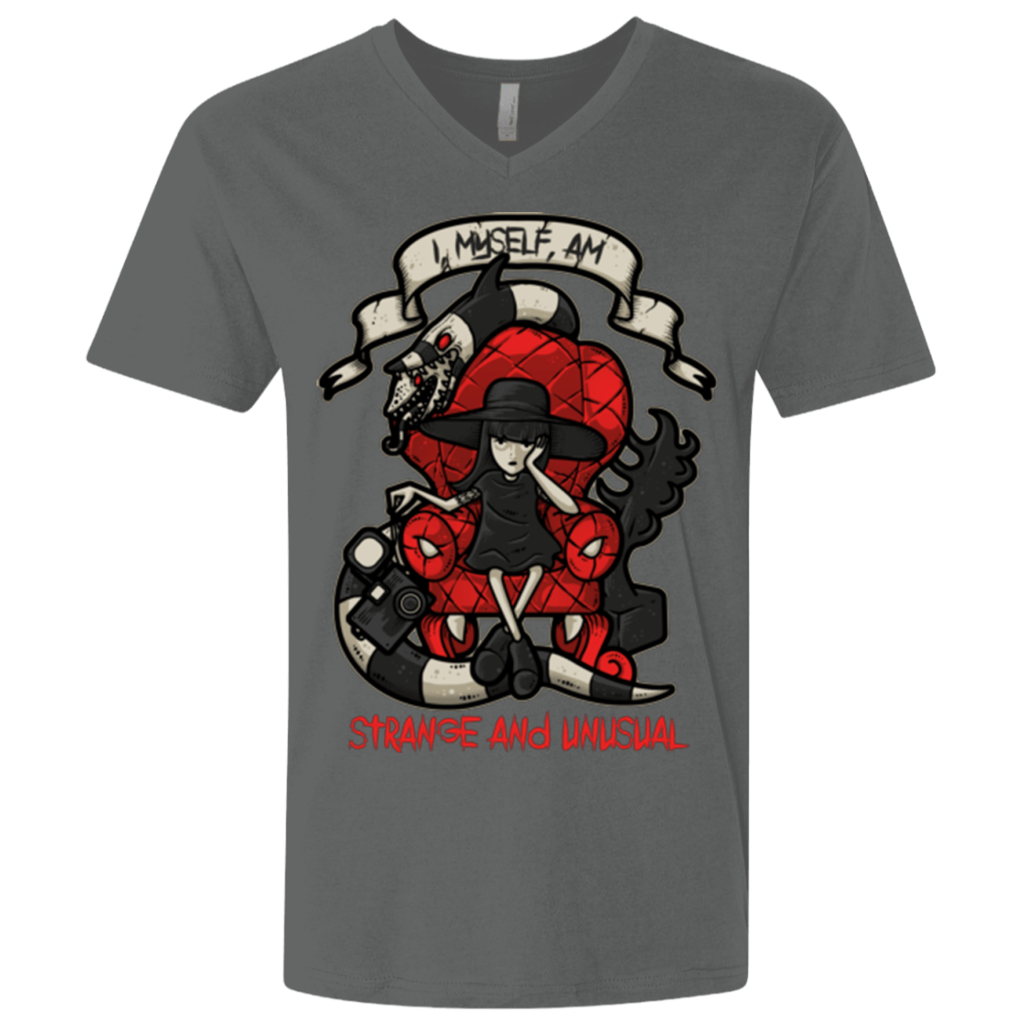 T-Shirts Heavy Metal / X-Small LYDIA THE STRANGE Men's Premium V-Neck