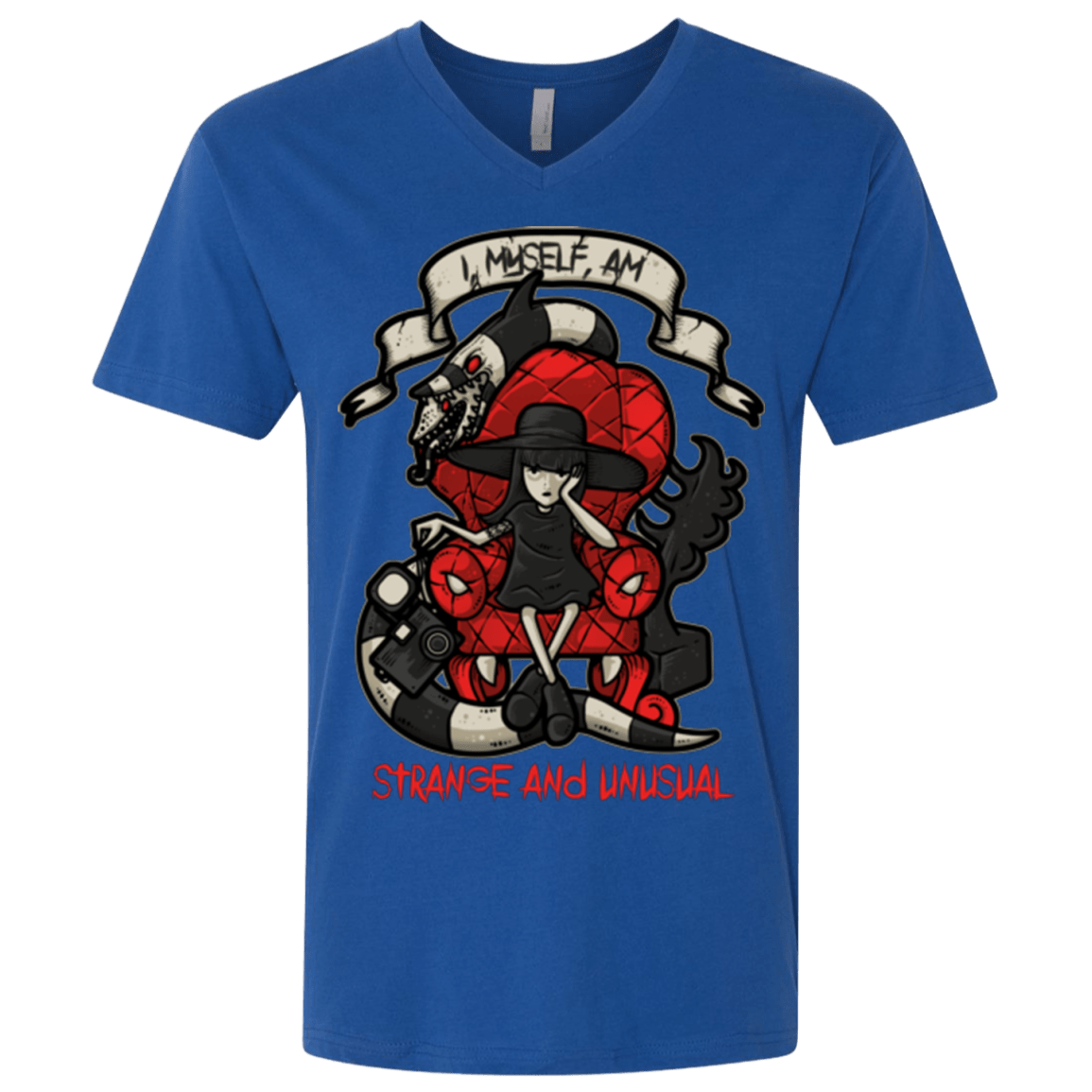T-Shirts Royal / X-Small LYDIA THE STRANGE Men's Premium V-Neck