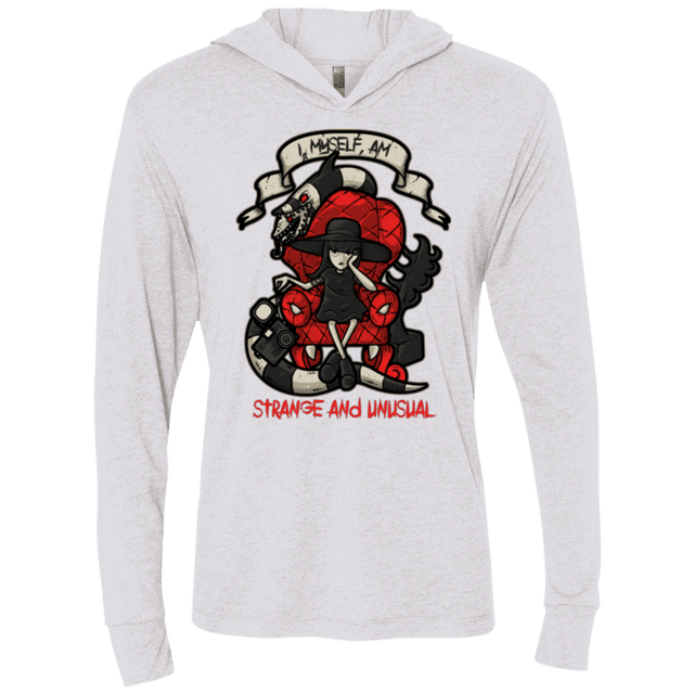 T-Shirts Heather White / X-Small LYDIA THE STRANGE Triblend Long Sleeve Hoodie Tee