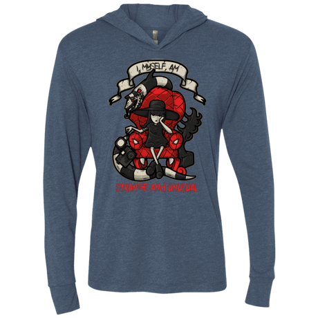 T-Shirts Indigo / X-Small LYDIA THE STRANGE Triblend Long Sleeve Hoodie Tee