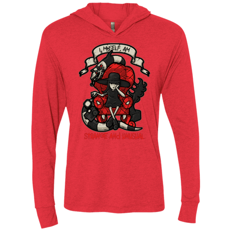 T-Shirts Vintage Red / X-Small LYDIA THE STRANGE Triblend Long Sleeve Hoodie Tee