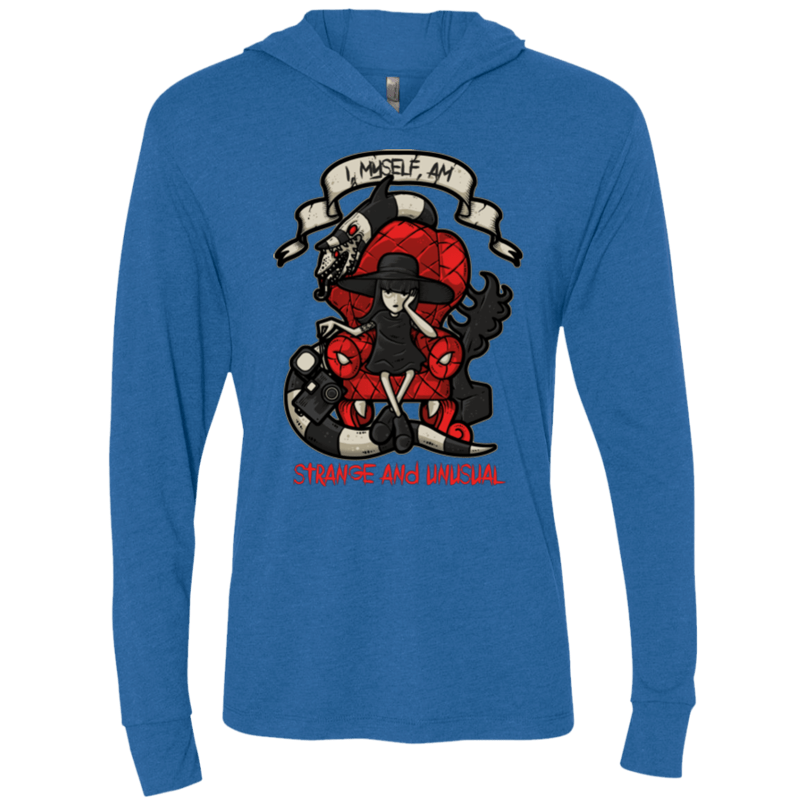 T-Shirts Vintage Royal / X-Small LYDIA THE STRANGE Triblend Long Sleeve Hoodie Tee