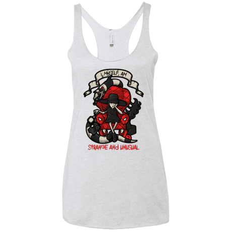 T-Shirts Heather White / X-Small LYDIA THE STRANGE Women's Triblend Racerback Tank