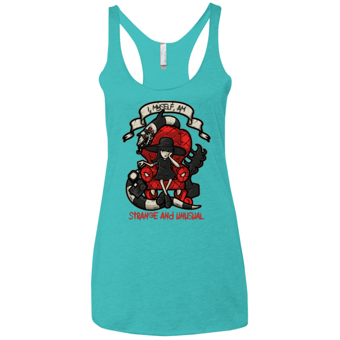 T-Shirts Tahiti Blue / X-Small LYDIA THE STRANGE Women's Triblend Racerback Tank