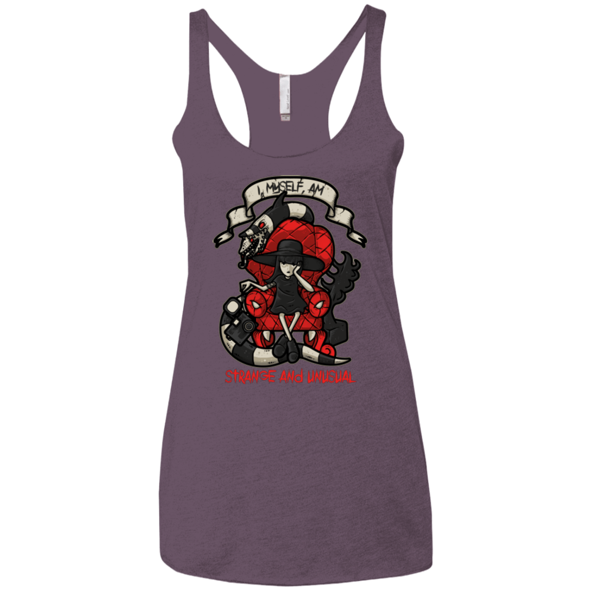 T-Shirts Vintage Purple / X-Small LYDIA THE STRANGE Women's Triblend Racerback Tank