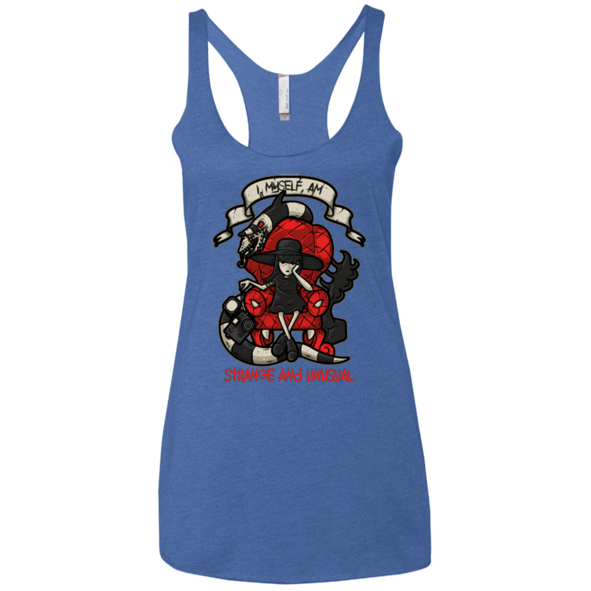 T-Shirts Vintage Royal / X-Small LYDIA THE STRANGE Women's Triblend Racerback Tank